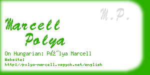 marcell polya business card